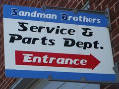 Parts Department Enterance Sign